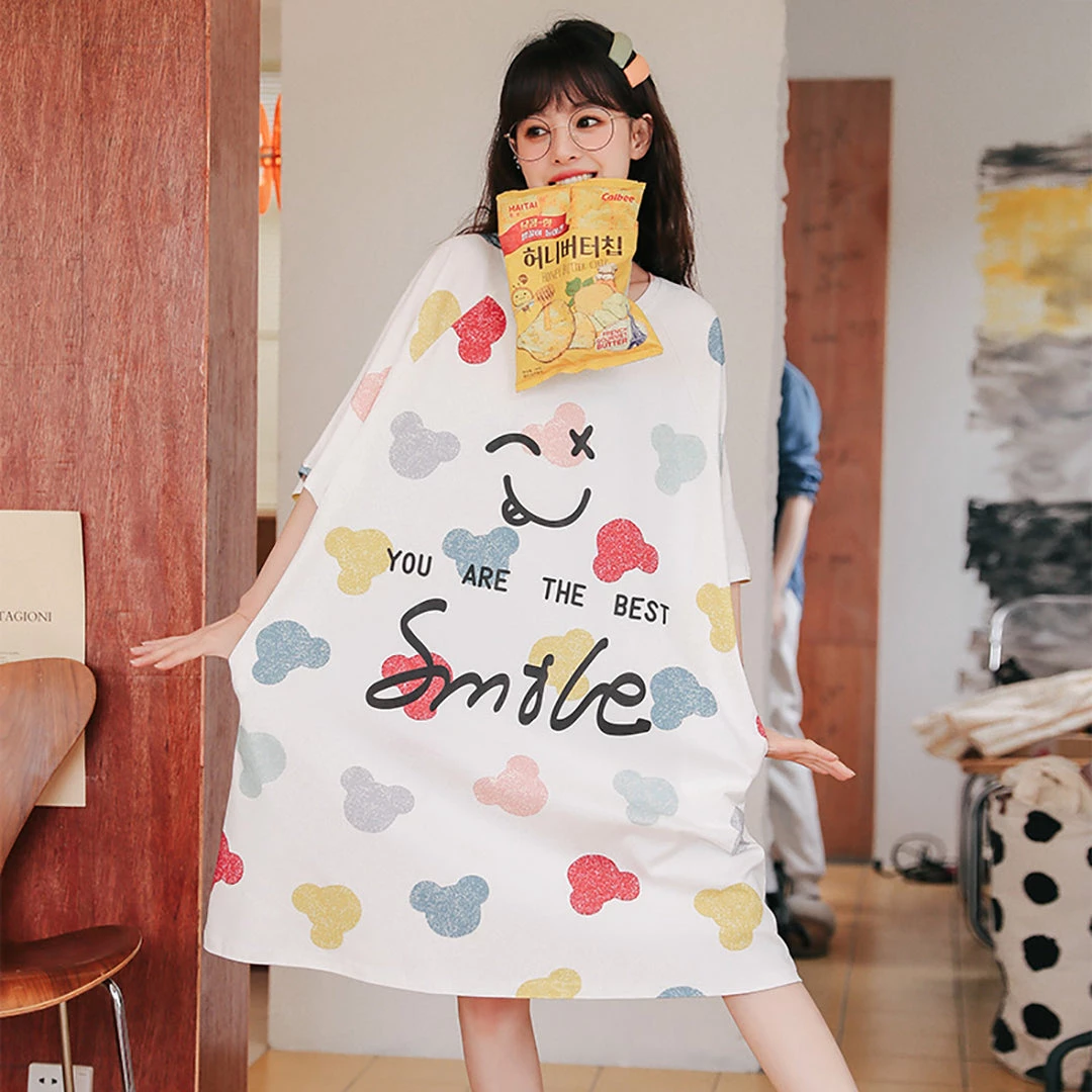 Juwas “You Are The Best” Letter Print Loose Cotton Pajamas 4 Juwas “You Are The Best” Letter Print Loose Cotton Pajamas