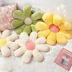 Juwas NEW ARRIVAL Daisy Flower Soft Plush Pillow Cushion