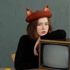 Juwas Fox Handmake Wool Handmade Beret NEW ARRIVAL
