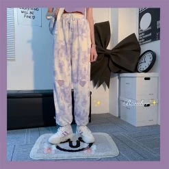 Juwas Harajuku Streetstyle Tie Dye Loose Pants NEW ARRIVAL