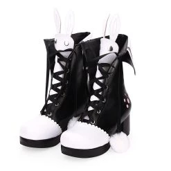 Juwas NEW ARRIVAL Kawaii Bunny Ears Two-Tone High Boots
