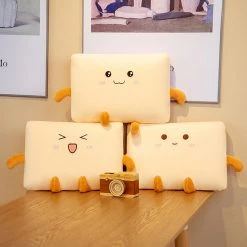 Juwas NEW ARRIVAL Tasty White Bread Plush Stuff Toys