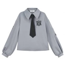 -Juwas NEW ARRIVAL Police Style Polo Collar Chic Hoodie