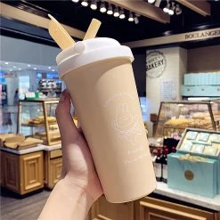 Juwas Cartoon Animal Print Water Tumbler