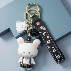Juwas NEW ARRIVAL Cute Rabbit PVC Keychain