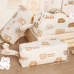 Juwas ACCESSORIES Cartoon Bear Print Pencil Case