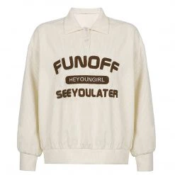 Juwas Classic “Funoff” Graphic Loose Sweatshirt NEW ARRIVAL