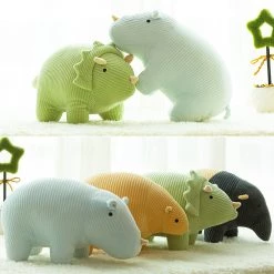 Juwas Kawaii Mini Triceratops Rhinoceros Polar Bear Plush Toys