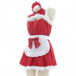 Juwas CLOTHING Cheongsam Red Maid Cosplay Outfit