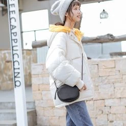 Juwas CLOTHING Simple Basic Creme Yellow Winter Jacket