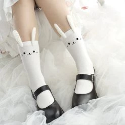Juwas CLOTHING Kawaii Bunny Over The Ankle Socks