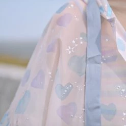 Juwas NEW ARRIVAL Pastel Blue Hearts Hoodie Blazer