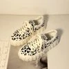 Juwas Leopard Print Canvas Sneakers Shoes
