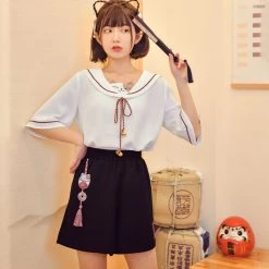 Juwas NEW ARRIVAL Lucky Chinese Amulet Black Short Pants 11 Juwas NEW ARRIVAL Lucky Chinese Amulet Black Short Pants