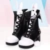 Juwas NEW ARRIVAL Kawaii Bunny Ears Two-Tone High Boots