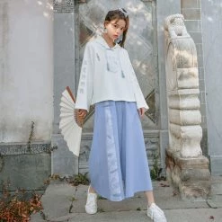 Juwas NEW ARRIVAL Kawaii Chinese Blue Capri Square Pants 10 Juwas NEW ARRIVAL Kawaii Chinese Blue Capri Square Pants