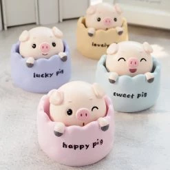 Juwas Lovely Mini Piggy Car Ornament