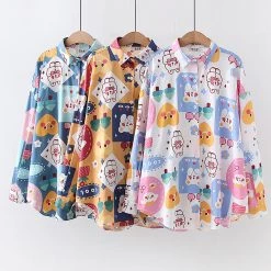 Juwas Cartoon Rabbit Pattern Shirt