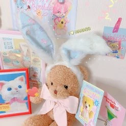 Juwas NEW ARRIVAL Cute Big Furry Bunny Ears Headband