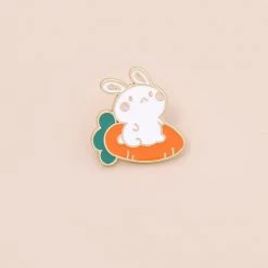 Juwas Bunny And Carrots Mini Alloy Pins