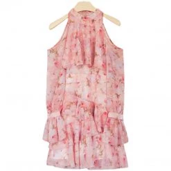Juwas CLOTHING Spring Floral Fairy Halter Mini Dress 11 Juwas CLOTHING Spring Floral Fairy Halter Mini Dress