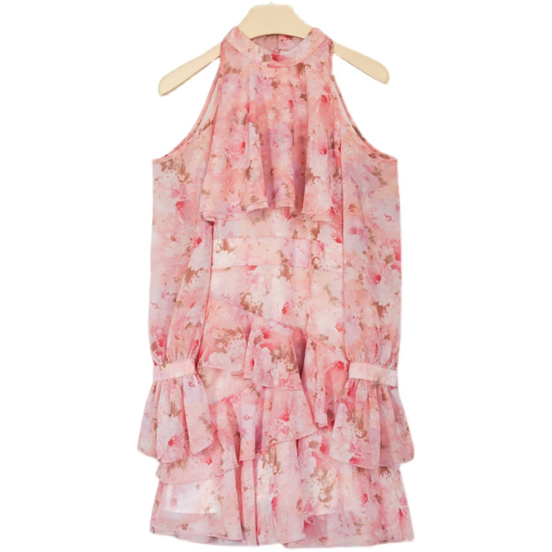 Juwas CLOTHING Spring Floral Fairy Halter Mini Dress 7 Juwas CLOTHING Spring Floral Fairy Halter Mini Dress