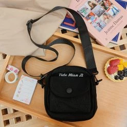 Juwas Mini Basic Sling Bag With Mini Bear Pendant