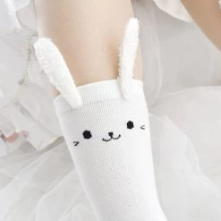 Juwas CLOTHING Kawaii Bunny Over The Ankle Socks