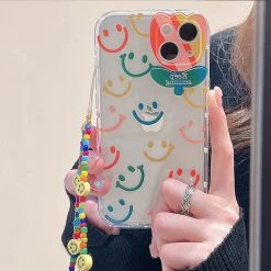 Juwas Smile Print IPhone Case With Chain