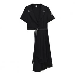 Juwas Classy All Black Goth Top And Shorts NEW ARRIVAL