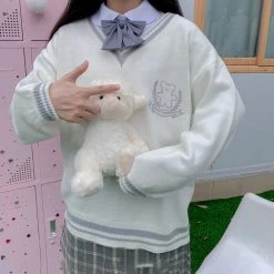 -Juwas College Style V-Neck Sweater NEW ARRIVAL