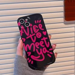 Juwas Cool Letters Print Black IPhone Case