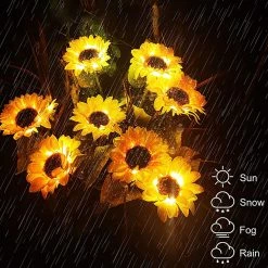 Juwas Solar Powered Garden Sunflower Lights 12 Juwas Solar Powered Garden Sunflower Lights