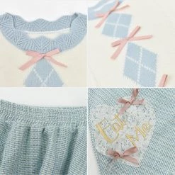 -Juwas Lovely Girl Alice Inspired Knitted Sweater Skirt