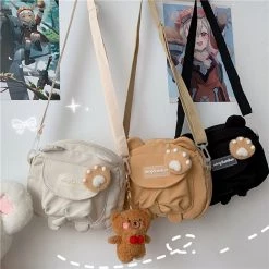 Juwas Cute Bear Ears Head Mini Crossbody Bag HOME&LIFESTYLE