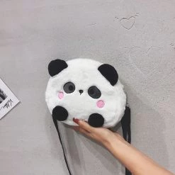 Juwas Cute Panda Plush Crossbody Bag