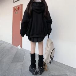 Juwas CLOTHING Fuzzy Pocket Hooded Jacket