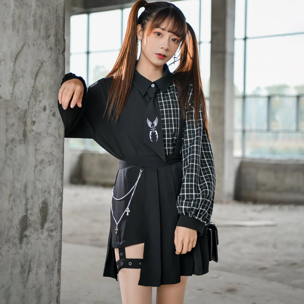 Juwas Gothic Cross Chain Leg Strap Suspender Skirt NEW ARRIVAL 7 Juwas Gothic Cross Chain Leg Strap Suspender Skirt NEW ARRIVAL