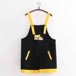 Juwas Japanese Shiba Inu Overalls And Cat T-Shirt