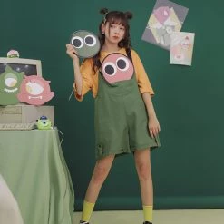 Juwas Monster Emoji Overalls And Shirt NEW ARRIVAL