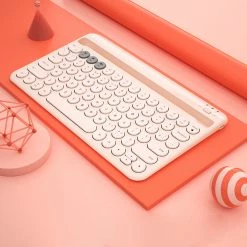 -Juwas Pastel Color Chargeable Wireless Bluetooth Keyboard For Phone And IPad NEW ARRIVAL