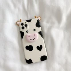 Juwas Kawaii 3D Cow Print IPhone Case 12 Juwas Kawaii 3D Cow Print IPhone Case