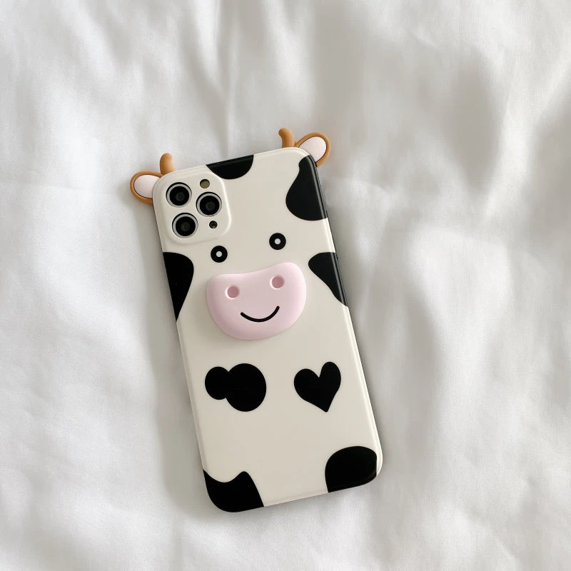 Juwas Kawaii 3D Cow Print IPhone Case 7 Juwas Kawaii 3D Cow Print IPhone Case