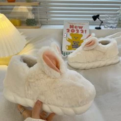 Juwas Bunny Ears Fluffy Home Slippers NEW ARRIVAL