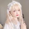 Juwas Kawaii Sweet Lolita Short Blonde Wavy Wig