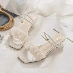 Juwas Transparent Low Heeled Sandel NEW ARRIVAL