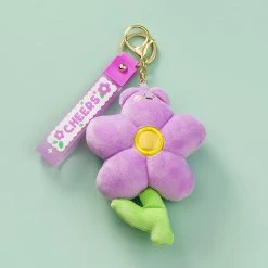 Juwas Pastel Flower Plush Keychain