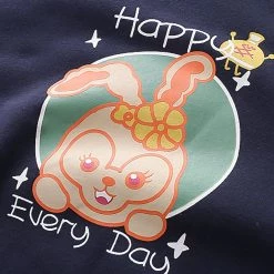 Juwas CLOTHING Happy Everyday Cartoon Rabbit Hoodie