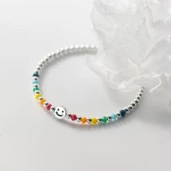 Juwas Fashion & Beauty Rainbow Beads Hand Bracelet Charm