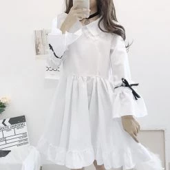 Juwas CLOTHING Lolita Maid Girl Ruffle Collar Mini Dress 14 Juwas CLOTHING Lolita Maid Girl Ruffle Collar Mini Dress
